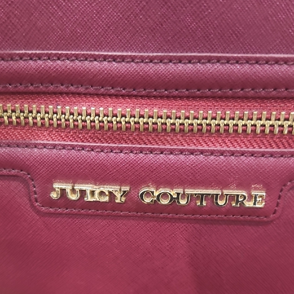 Juicy Couture Wine Red Tote with Gold Accents - Picture 2 of 13